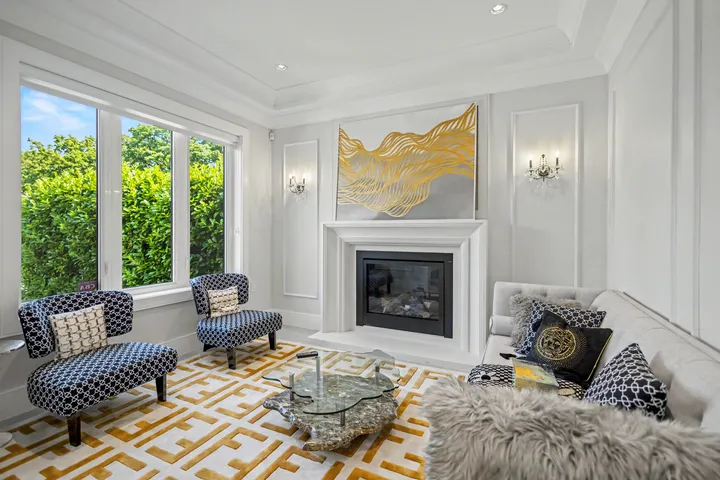 Enhanced photo of the living room at 123 Anywhere St.
